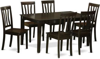 East West Furniture 7 Pc Kitchen Table set- Kitchen Table and 6 Dining Chairs