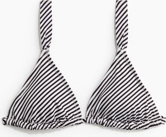 H&M Wattiertes Triangel-Bikinitop - Schwarz