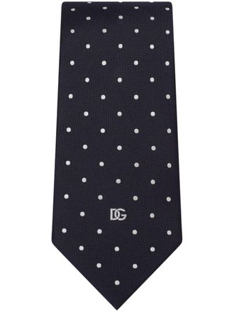 Dolce & Gabbana Cravatta a pois - Blu