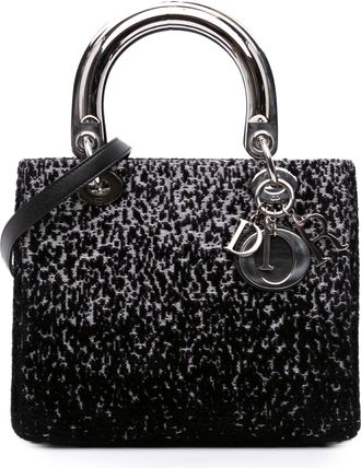 Dior Pre-owned Womens Lady Top Handle Bag - Black Textile - One Size