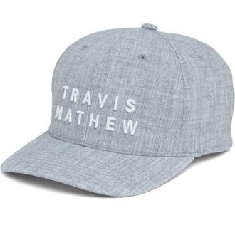 Travis Mathew Rockdale Snapback Baseball Cap in Heather Light Blue at Nordstrom Rack
