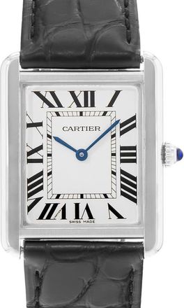 Cartier Pre-owned Cartier Tank Solo Quartz Silver Dial Mens Watch WSTA0028