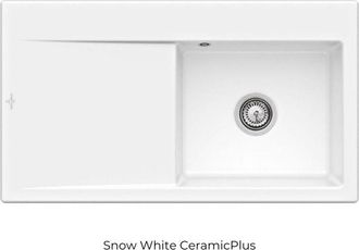 Villeroy & Boch Villeroy&boch - Fregadero Derecho Con Vaciador Autom&aacute;tico Villeroy Et Boch Subway 50, Cer&aacute;mica Blanca Nieveplus