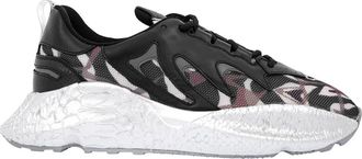 Roberto Cavalli Mens V1per Camouflage-Print Mesh Sneakers, Brand Size 43 ( US Size 10 )