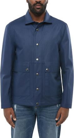 Brunello Cucinelli Navy Blue Shirt Collar Jacket