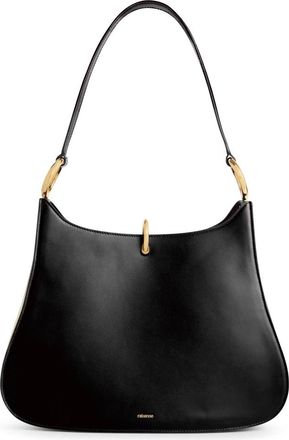 Paco Rabanne Zwarte leren tas met gouden details - Dames - Schoudertassen - Zwart - ONE Size - Tassen