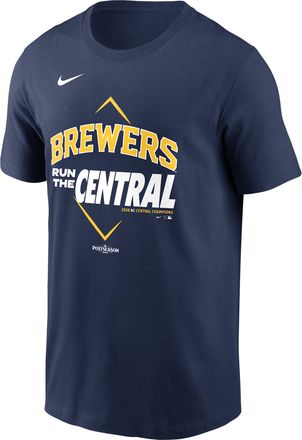 Nike Milwaukee Brewers 2026 NL East Division Champions Nike Mens MLB T-Shirt in Blue | N19944BMZW-HX8