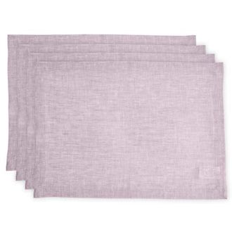 Solino Home Linen Placemats - Athena, 14 x 19 in Chambray Lavender at Nordstrom, Size Medium