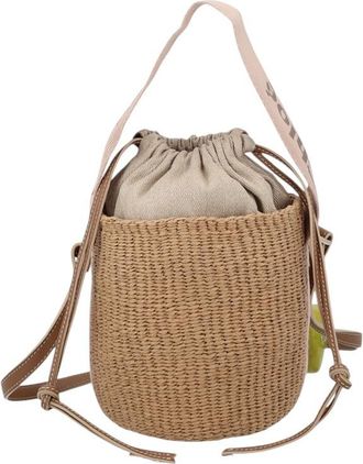 Chlo&eacute; Natural Woody Mini Bucket Bag