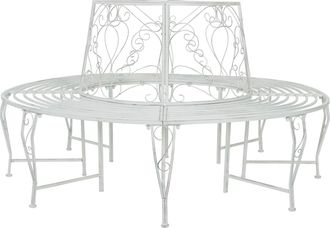 vidaXL Banco De &Aacute;rbol 8-n&uacute;mero De Plazas &Oslash; 160 X 89 Cm Acero Vidaxl