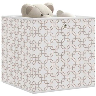 vidaXL Cajas Almacenaje Plegables 10 Uds No Tejida Crema 32x32x32 Cm Vidaxl