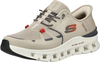 Skechers Mens Glide-Step Pro Hands Free Slip-in Shoes, Beige, 8.5