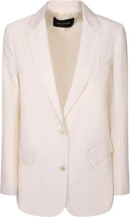 Fabiana Filippi Jersey Blazer - Dames - Blazers - Wit - L - Jassen