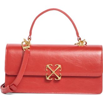 Off-white Jitney East/West Leather Shoulder Bag in Red at Nordstrom Rack