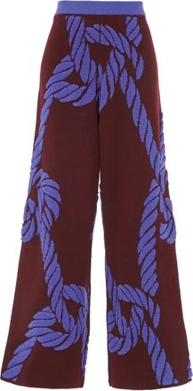Temperley London rope-knit trousers - Red
