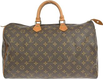 Louis Vuitton Speedy Handbag Monogram Canvas Brown Canvas Handbag (Pre-Owned)
