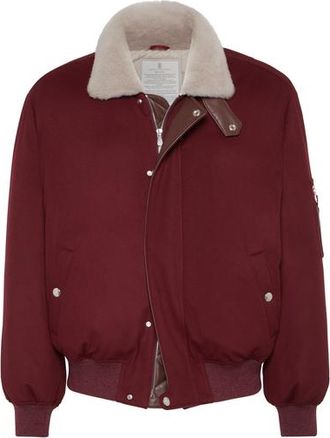 Brunello Cucinelli Flannel down jacket in Amaranth at Nordstrom, Size Xx-Large Eu
