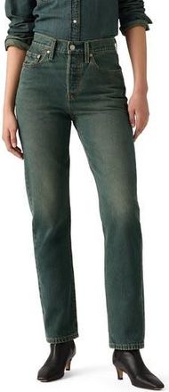 Levi's 501 High Waist Straight Leg Jeans in Verdant Ventures at Nordstrom Rack, Size 24 X 30