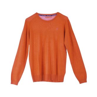 Karl Lagerfeld Round-neck Knitwear, male, Orange, Size: S Maglia Basic