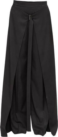 Nissa Pantaloni a gamba ampia - Nero