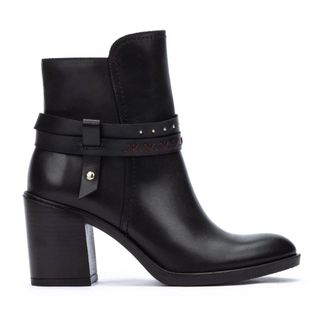Pikolinos Western Style Rioja Enkellaarsjes - Dames - Laarzen met Hak - Zwart - 41 EU - Leer - Schoenen