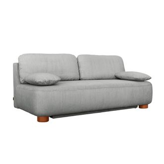 Sweeek Sof&aacute; cama de terciopelo de pana, 3 plazas, gris claro