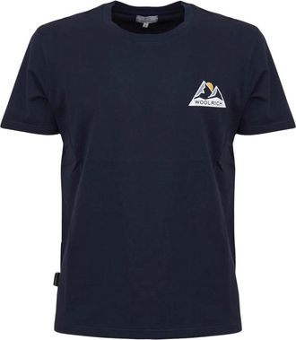 Woolrich T-shirt - Heren - T-shirts - Blauw - 3XL - Katoen - Tops