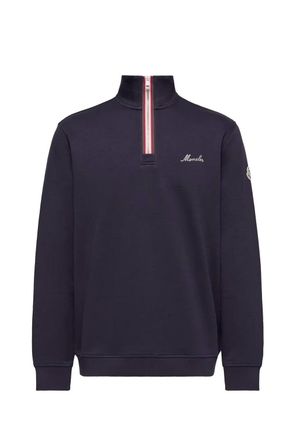 Moncler 1/4 ZIP SWEATSHIRT Size: XL, colour: NAVY