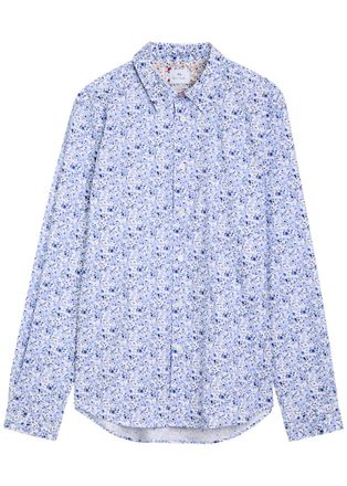 Paul Smith Patterned Tailored fit Stretch-cotton Shirt - White - XL