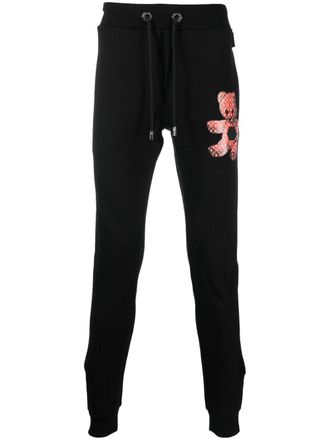 Philipp Plein Pantaloni sportivi con motivo Teddy Bear - Nero