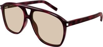 Saint Laurent Authentieke Dune 003 Bril- Premium Kwaliteit! - Dames - Zonnebrillen - Bruin - 58 MM - Accessoires