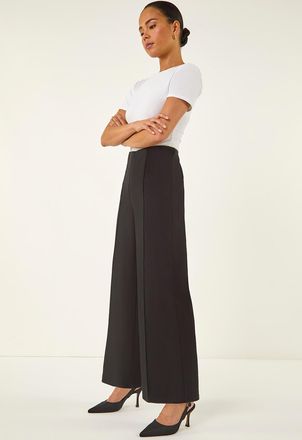 Roman Pintuck Wide Leg Stretch Trouser