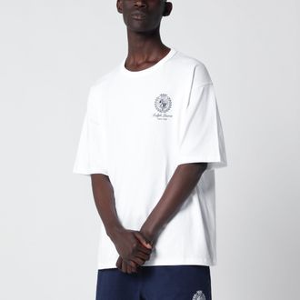 Polo Ralph Lauren T-shirt Relaxed-Fit bianca con stampe logo