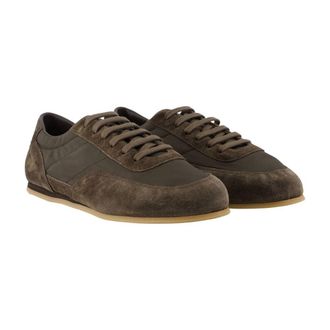 Common Projects Mens Minimal Slip Sneaker Brown Calfskin