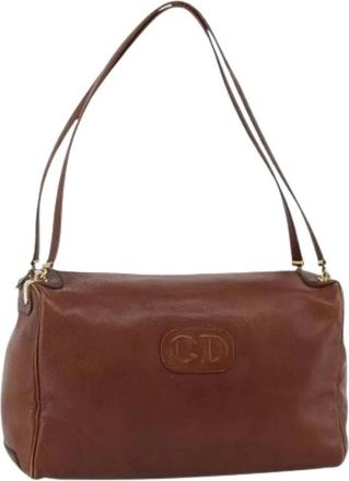 Dior Pre-owned Vintage Schoudertas - Dames - Vintage Schoudertas - Bruin - ONE Size - Leer - Vintage