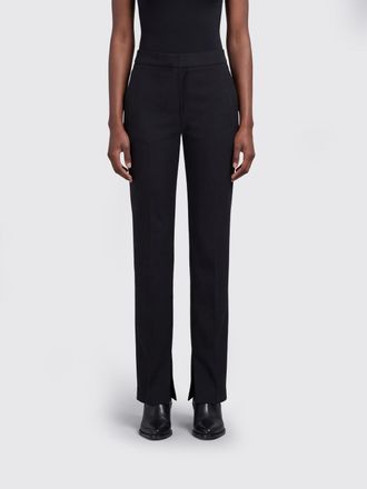 Pantaloni Torino Pantaloni skinny in lana vergine a vita media con chiusura a scomparsa