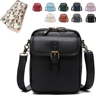 Generic Collaboraten1 Crossbody Leather Bag, Collaborateam Urvashi Anti Theft Shoulder Bag, Small Urvashi Purse with Card Slots (Black)