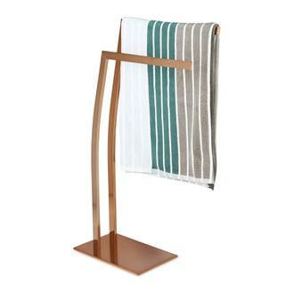 Relaxdays Relaxdays - Toallero De Pie Wimedo Rectangular, Acero, Cobre, 80 X 32 X 20 Cm