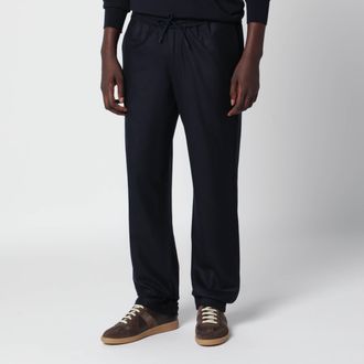 Sease Navy blue Mindset trousers in wool flannel