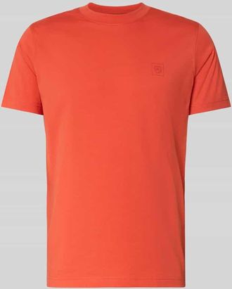 Lerros T-Shirt mit Rundhalsausschnitt und Logo-Print in Dunkelorange, Gr&ouml;&szlig;e XXXL