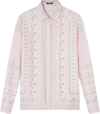 Versace Treasure silk shirt - women - Silk/Mother of Pearl - 36 - Pink