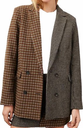 Rails Cody Double-Breasted Blazer In Mixed Mini Check