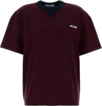 Prada Multicolor Stripes Crew Neck T-Shirt