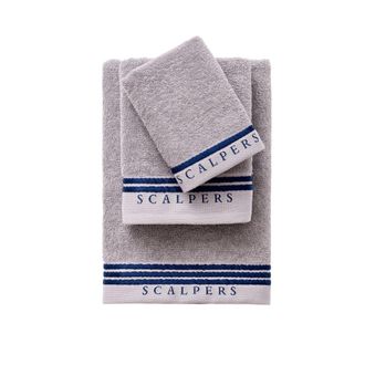 Scalpers Set 3 toallas de ba&ntilde;o gris de algod&oacute;n 450gsm