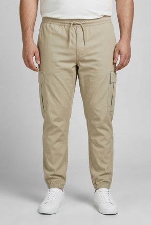 Jack & Jones Plus Size Cargohose JPSTKANE DYLAN CUFFED CARGO RET PLS, Herren, Gr. 40(XXXL), L&auml;nge 36, crockery, Web, Obermaterial: 98% Baumwolle, 2% Elasthan, JACK & JONES P