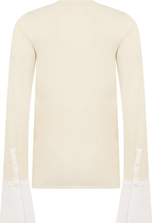 Darkpark Womens Long-Sleeve Top Ivory Nylon Tops