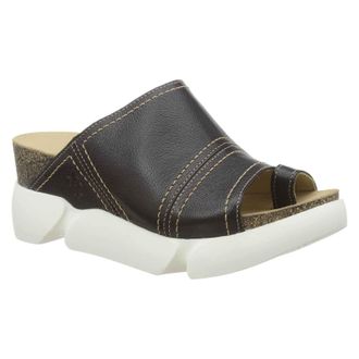 FLY London SIVE866FLY Leather Womens Slides Sandals - Black - Size:UK 5