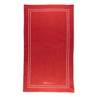Blumarine Home, Dames, Rood, ONE Size, Koraalrode Seawear Spons Handdoek