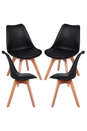 Regalos Miguel Packs Sillas Comedor - Pack 4 Sillas Synk Basic - Negro