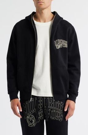 Billionaire Boys Club Small Curve Graphic Zip Hoodie in Black at Nordstrom Rack, Size Xx-Large